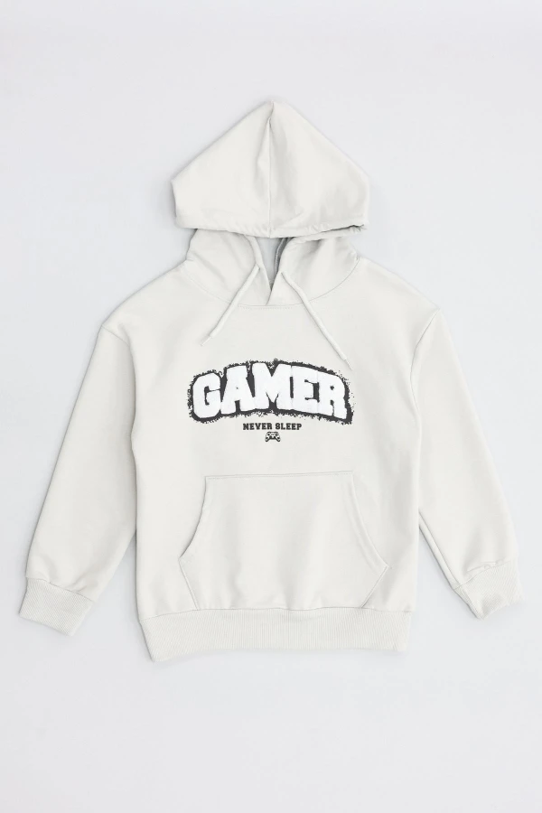 2 İp Şardonsuz Penye Çocuk Sweat 6-9 Yaş Gri - 2264203.1576.