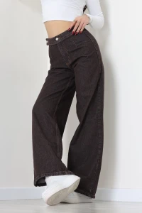 Cepsiz Pensli Palazzo Kot Pantolon Kahve - 31601.1184.