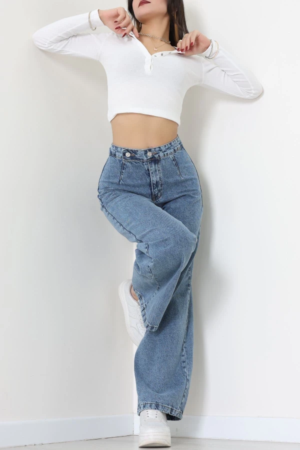 Cepsiz Pensli Palazzo Kot Pantolon Karyıkama - 31601.1184.