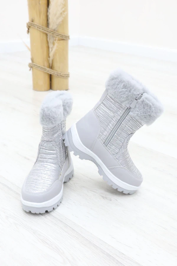 İçi Kürklü Çocuk Kar Botu Gri - 31840.264.