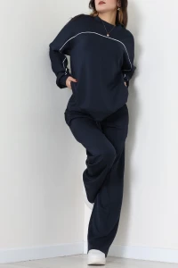 Biyeli Modal Kumaş Takım İndigo - 4087.1247.