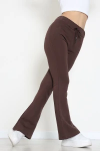 3 İplik İspanyol Paça Eşofman Altı Kahverengi - 42522.1878.