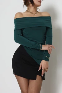 Sandy Madonna Yaka Bluz Zümrüt - 42804.1949.