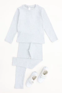 5-12 Yaş İnterlok Fitilli Takım Gri - 52181.1567.