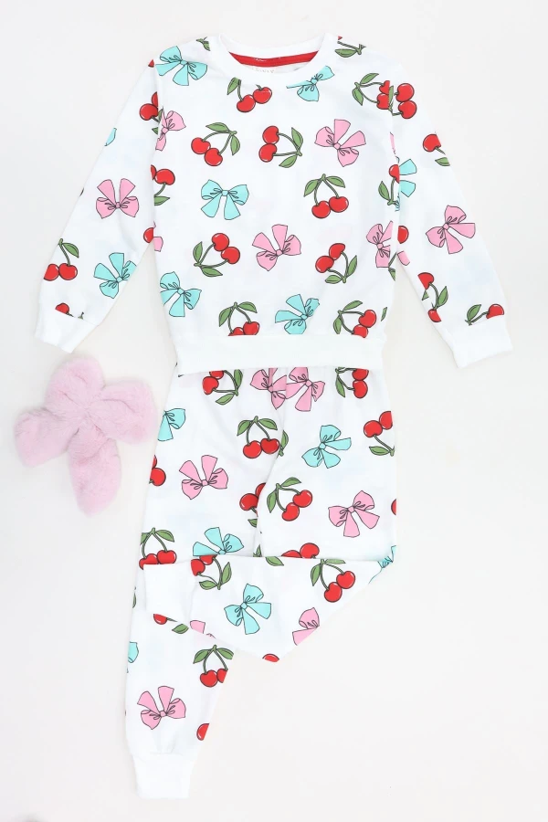 3-8 Yaş 2 İplik İkili Takım Beyazkiraz - 52192.1776.