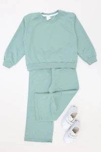 4-10 Yaş İki İplik Şardonsuz Çocuk Takım Mint - 55042.1776.