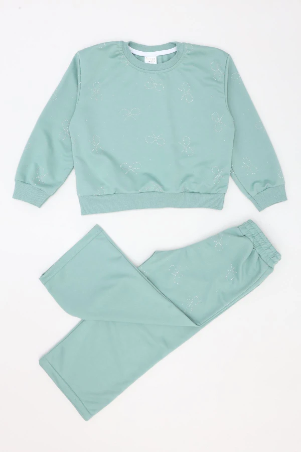 4-10 Yaş İki İplik Şardonsuz Çocuk Takım Mint - 55043.1776.
