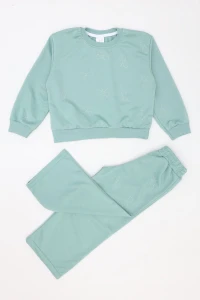 4-10 Yaş İki İplik Şardonsuz Çocuk Takım Mint - 55043.1776.