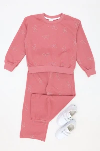 4-10 Yaş İki İplik Şardonsuz Çocuk Takım Gülkurusu - 55043.1776.