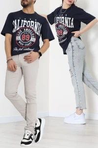 Kompakt Penye Unisex Tişört Lacikırmızı - 55064.1872.