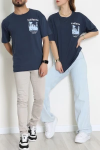 Kompakt Penye Unisex Tişört Beyazindigo - 55064.1872.