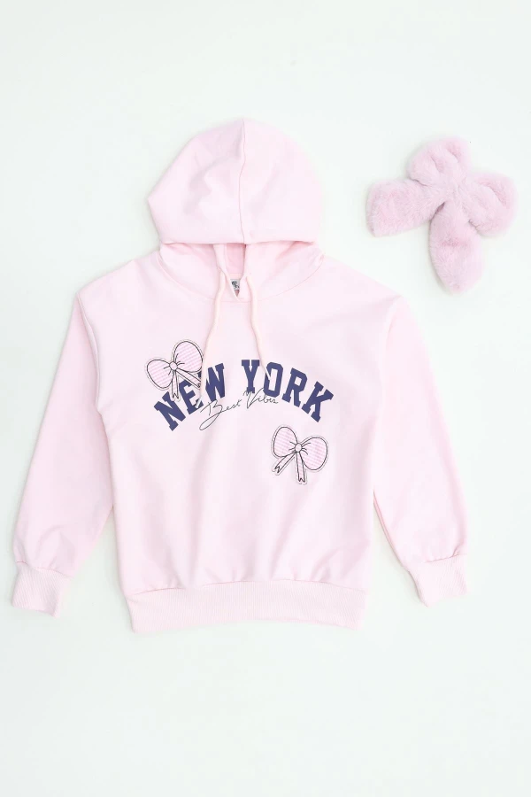 2 İplik Şardonsuz Penye Sweat 6-9 Yaş Pembe - 6264210.1576.