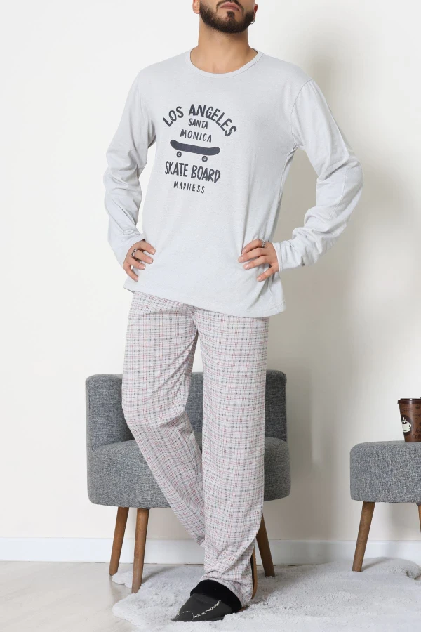 Ön Ve Arka Baskılı Süprem Erkek Pijama Takımı Griekose - 70862.1961.