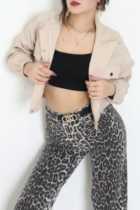 Arkası Baskılı Ceket Taş - 8737.179.