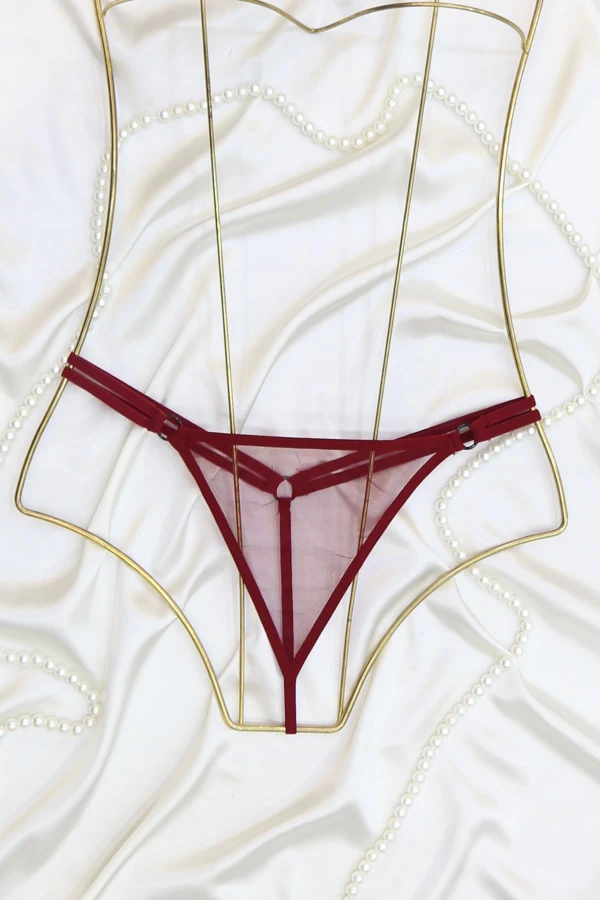 Özeltasarım Tanga Külot Bordo - 1131.1364.