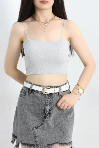 İp Askılı Atlet Büstiyer Gri - 11601.1595.