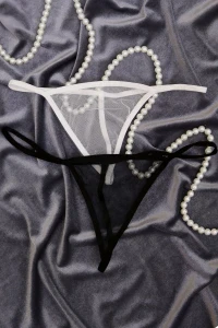 Tül Tanga 2Li Külot Set Siyahbeyaz - 1162.1364.