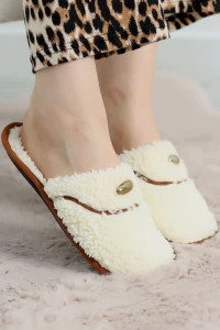 Teddy Ev Terliği Beyaz - 1760.1846.