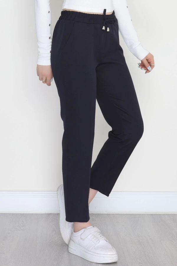 Dabıl Bağcıklı Pantolon Lacivert - 20138.1884.