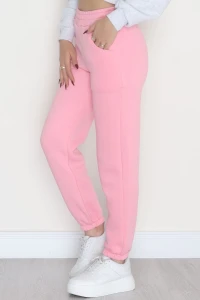 Lastikli 3 İplik Eşofman Altı Açıkpembe - 20956.1878.