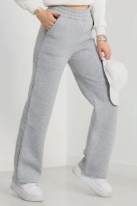 Üç İplik Palazzo Eşofman Altı Gri - 20970.1878.