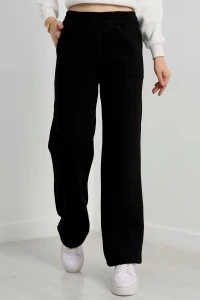 Üç İplik Palazzo Eşofman Altı Siyah - 20970.1878.