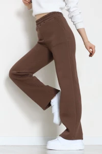 Üç İplik Palazzo Eşofman Altı Açıkkahve - 20970.1878.