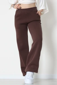 Üç İplik Palazzo Eşofman Altı Acıkahve - 20970.1878.