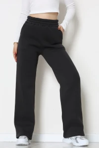 Üç İplik Palazzo Eşofman Altı Koyufüme - 20970.1878.