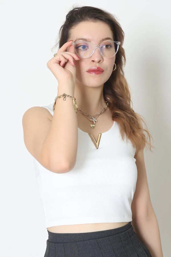 Mavi Işık Korumalı Ekran Gözlüğü Beyazşeffaf - 21111.1724.