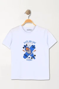 6-9 Yaş Çocuk Tişört Beyaz - 2250203.1576.