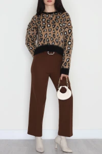 Kemerli Palazzo Pantolon Kahve - 24194.1397.