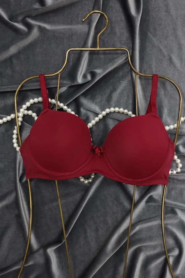 Sütyen Mikro Tek Dolu Kulaklı Bordo - 2511.1783.