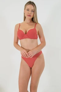 Sütyen Takım Çizgili Boş Kiremit - 2530-B.1783.