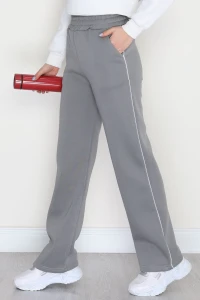 3 İplik Biyeli Palazzo Eşofman Altı Antrasit - 30104.1878.