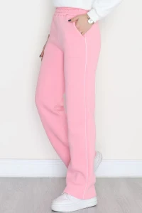 3 İplik Biyeli Palazzo Eşofman Altı Pembe - 30104.1878.