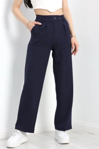 Bel Lastikli Palazzo Pantolon Lacivert - 30388.1397.