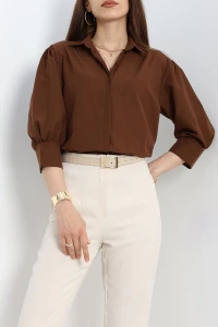 Balon Kol Gömlek Kahve - 30839.1949.