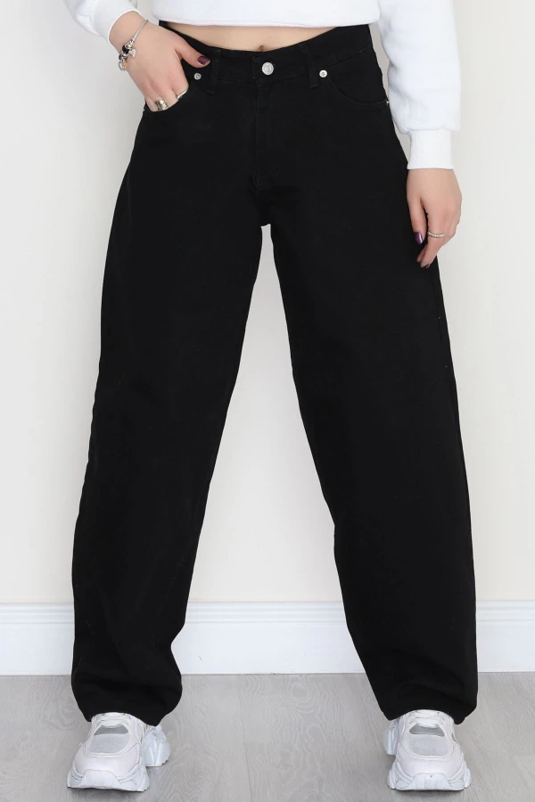 Baggy Kot Pantolon Siyah - 31158.2059.
