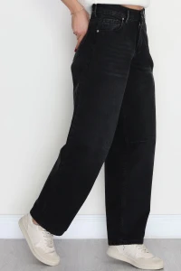 Tokalı Baggy Kot Pantolon Füme - 31159.2059.
