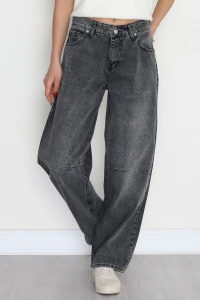 Tokalı Baggy Kot Pantolon Açıkfüme - 31159.2059.