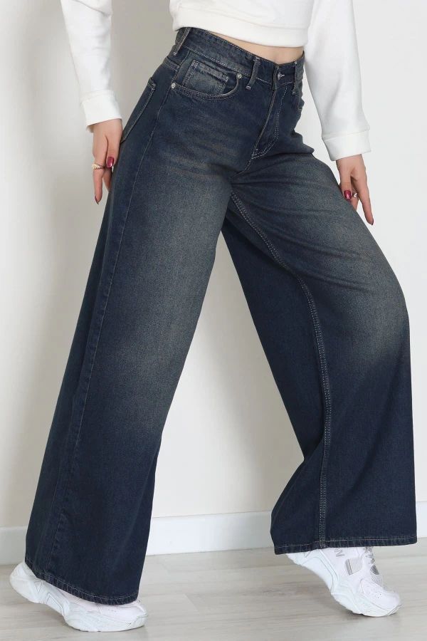 Palazzo Geniş Paça Kot Pantolon Kahvetint - 31548.2059.