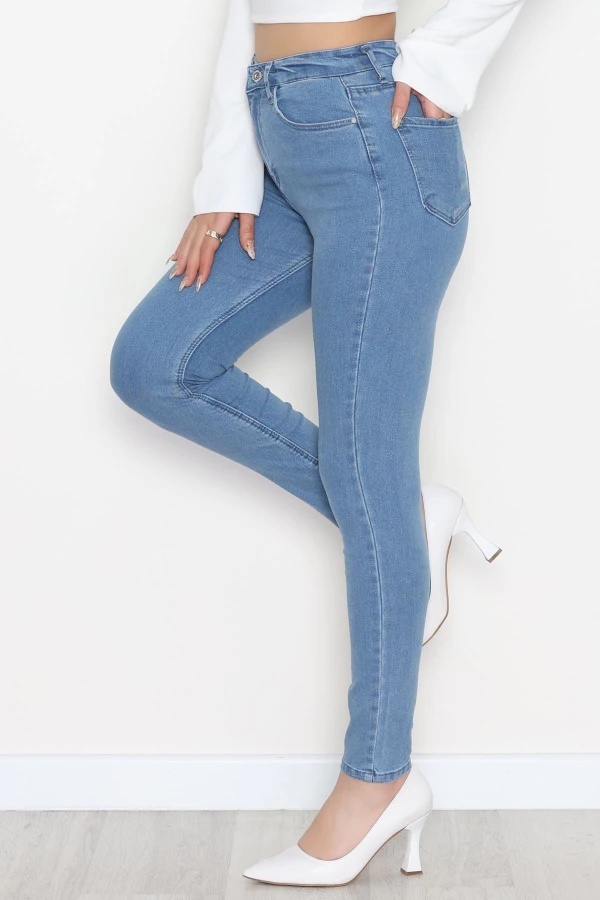 Dar Paça Kot Pantolon Açıkmavi1 - 31593.2112.