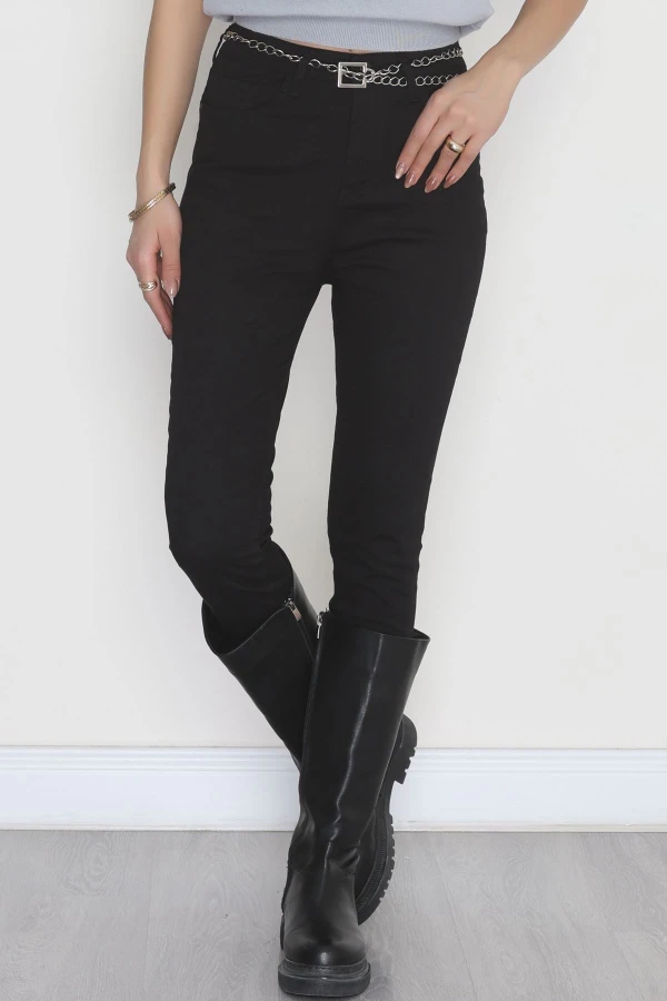 Dar Paça Kot Pantolon Siyah - 31593.2112.