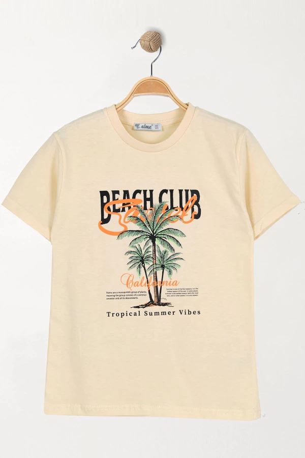 10-13 Yaş Çocuk Tişört Bej - 3250289.1576.