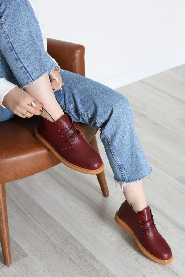 Bağcıklı Bot Bordo - 32660.264.