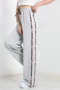 2 İplik Şeritli Eşofman Altı Gri - 40021.1857.