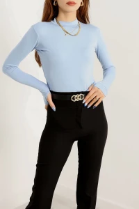 Dik Yaka Parmak Geçmeli Viskon Body Bebemavi - 40076.599.