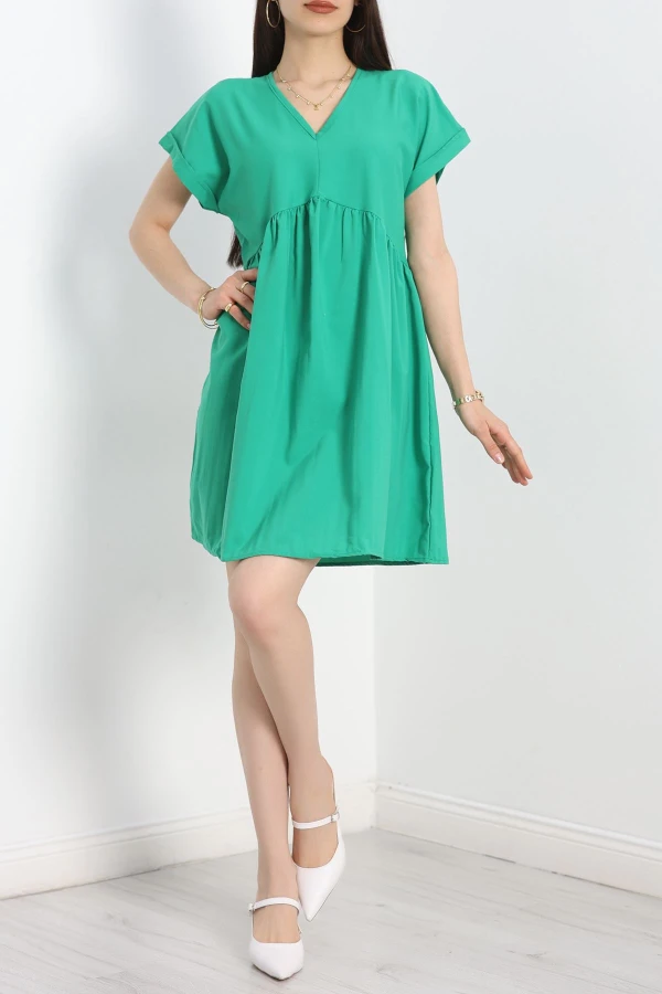 Poplin Kumaş Elbise Yeşil - 40978.701.