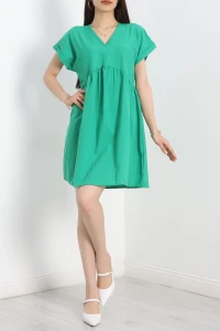 Poplin Kumaş Elbise Yeşil - 40978.701.